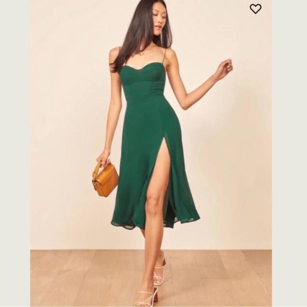 Reformation Juliette dress in emerald size 10